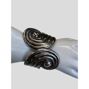 Vintage George Castillo Taxco Sterling Silver Sculptural Cuff Bracelet 925 Mex